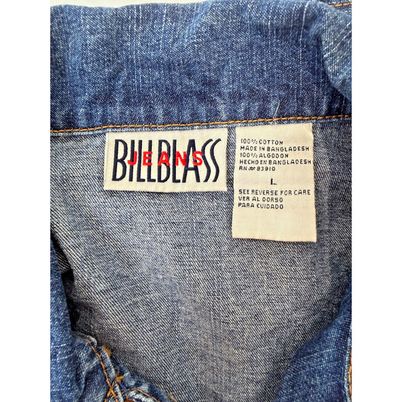 Vintage 90's BILL BLASS Jean Jacket Women's LARGE Medium Denim Wash #0098 - Picture 11 of 11